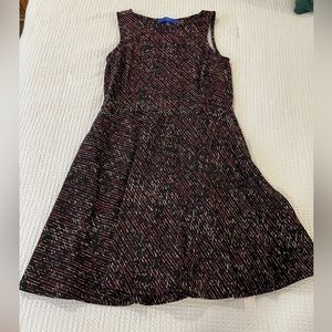 Apt. 9 women’s black pink patterned a-line dress size small